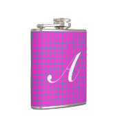 Monogram Hot Pink Cute Modern Trendy Pattern Heupfles (Rechts)