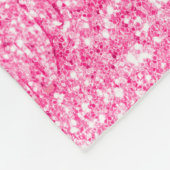 Monogram Hot Pink Driving Glitter Metallic Naam Fleece Deken (Hoek)