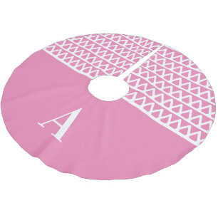 Monogram Hot Pink Patroon Kerstmis Kerstboom Rok