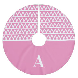 Monogram Hot Pink Patroon Kerstmis Kerstboom Rok