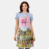 Monogram Hot Pink Photo Collage Schort (Gedragen)