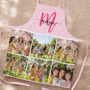 Monogram Hot Pink Photo Collage Schort
