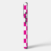 Monogram Hot Pink White Checkered Pattern Case-Mate iPhone Case (Achterkant / Links)