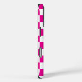 Monogram Hot Pink White Checkered Pattern Case-Mate iPhone Case (Achterkant / Rechts)