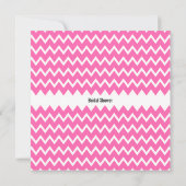 Monogram Hot Pink Zigzag Pattern Vrijgezellenfeest Kaart (Achterkant)