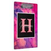 Monogram hot-roze alcoholinkt voor haar klembord (Rechts)