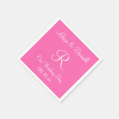 Monogram Hot Roze, stijlvolle, volledige kleuren N Servet (Hoek)