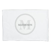 Monogram Hotel Guest gepersonaliseerde chic Kussensloop (Voorkant-Links)