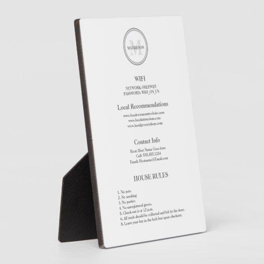 Monogram Hotel Guest Wifi en regelt gastvrijheid Fotoplaat (Zijkant)
