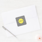 Monogram Houndstooth 1,5" Stickers voor Briefpapie (Envelop)