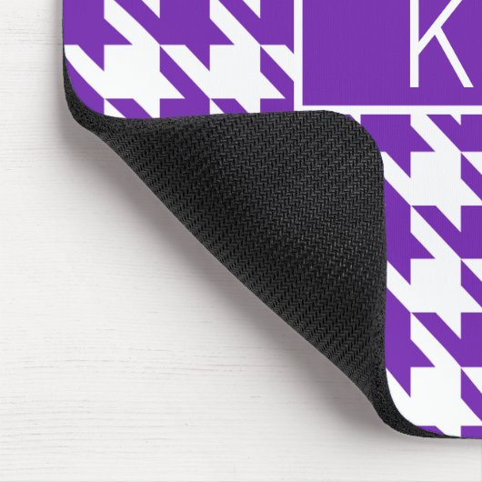 Monogram Houndstooth Paarse GL Splitter Muismat (Hoek)
