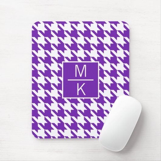 Monogram Houndstooth Paarse GL Splitter Muismat (Met muis)