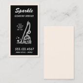 Monogram House Cleaning Service, Maid Calling Card Contactkaartje (Voorkant / Achterkant)