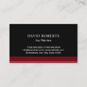 Monogram House Logo Real Estate Realtor Black Red Visitekaartje (Achterkant)