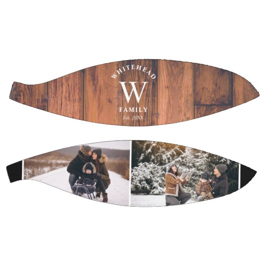 Monogram Hout Foto Collage Basketball Basketbal (Panelen)