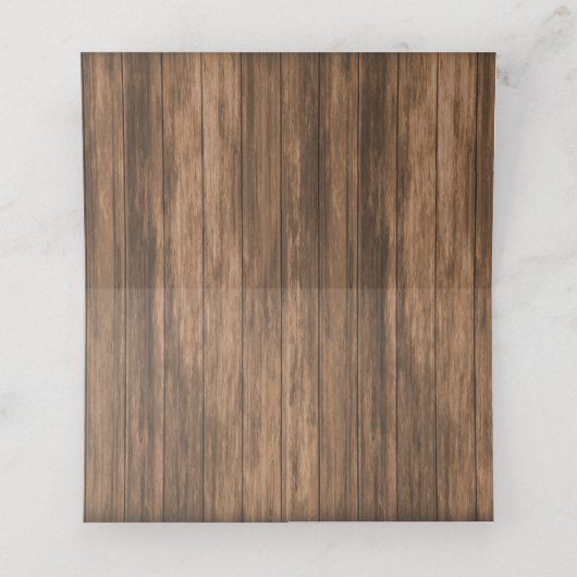 Monogram Hout Hart met Wildflowers | Kaarten plaat Plaatskaartje (Binnenkant ongevouwen)