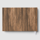 Monogram Hout Harten met Wildflowers - Gastboek Gastenboek (Achterkant)