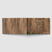 Monogram Hout Harten met Wildflowers - Gastboek Gastenboek (Volledig)