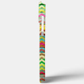 Monogram hout kleurig Chevron Stripes Case-Mate iPhone Case (Achterkant / Links)