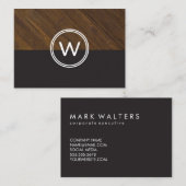Monogram Hout Twee Tons Visitekaartje (Voorkant / Achterkant)