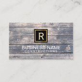 Monogram hout voor de bouw en reparatie visitekaartje (Voorkant)