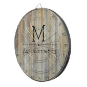 Monogram houtachtige korrels #2 dartbord (Voorkant Rechts)