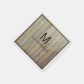 Monogram houtachtige korrels #2 servet (Hoek)