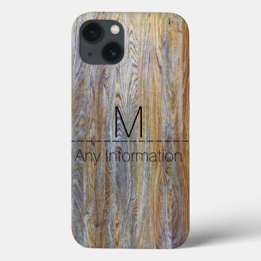 Monogram houtachtige korrels #4 Case-Mate iPhone case (Achterkant)