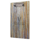 Monogram houtachtige korrels #4 klembord (Links)