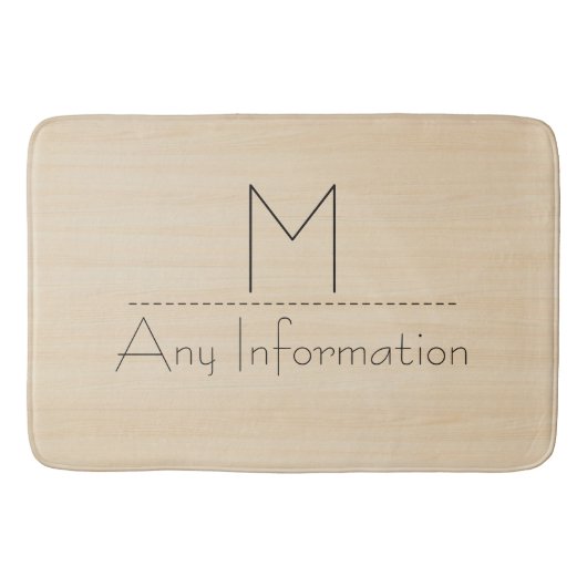 Monogram houtachtige korrels badmat (Voorkant)