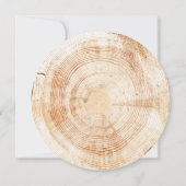 Monogram Houtboomkorrel Eenduidig Rustic Wedding Kaart (Achterkant)