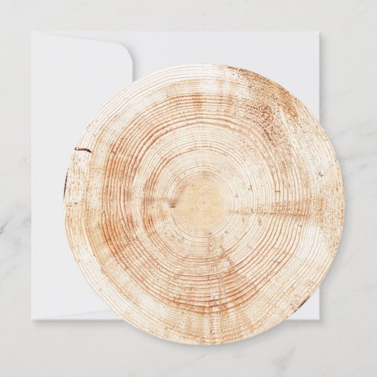 Monogram Houtboomkorrel Eenduidig Rustic Wedding Kaart (Achterkant)