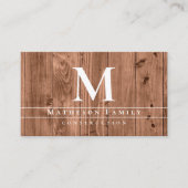 Monogram Houtbouw Aannemer branding Visitekaartje (Voorkant)