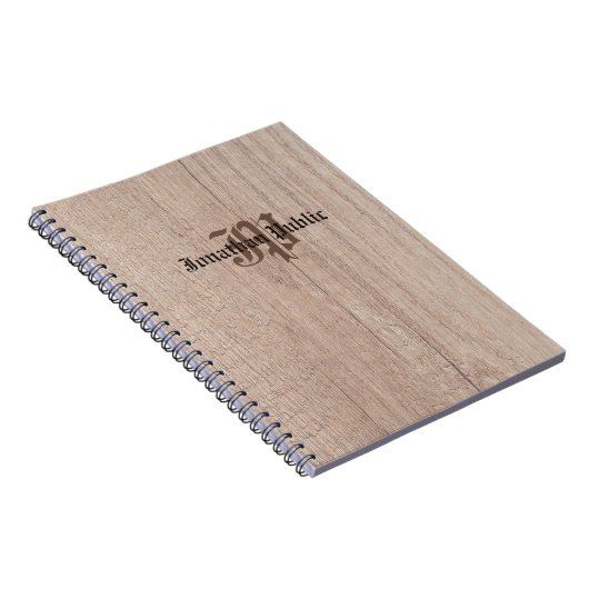 Monogram houten bord Kijk Oude Sjabloon van het Ma Notitieboek (Rechterzijde)