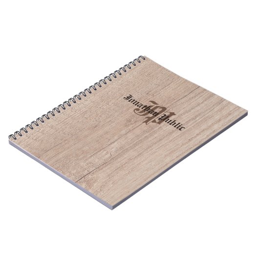 Monogram houten bord Kijk Oude Sjabloon van het Ma Notitieboek (Linkerzijde)