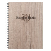 Monogram houten bord Kijk Oude Sjabloon van het Ma Notitieboek (Voorkant)