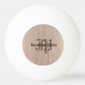 Monogram houten plank Kijk Oude Manuscript Sjabloo Pingpongbal (Achterkant)