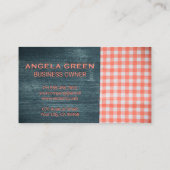 Monogram | Houtkorrels | Tafelstof Visitekaartje (Achterkant)