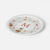 Monogram Houtland Krans Papieren Bord (Gekanteld)