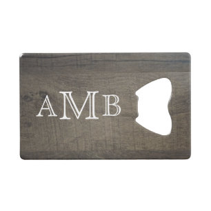 Monogram Houtlook Creditkaart Flessenopener