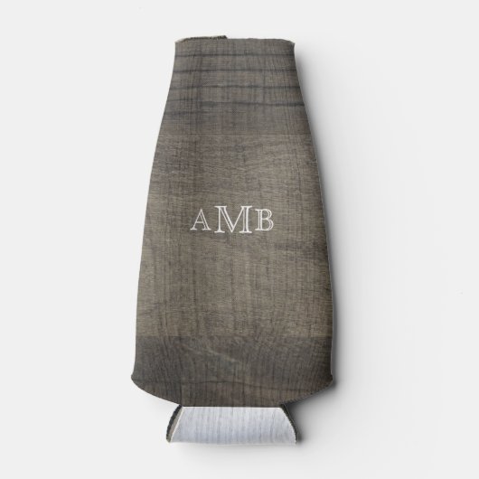 Monogram houtlook  flesjeskoeler (Voorkant)