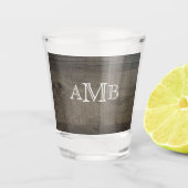 Monogram houtlook shot glas (Voorkant)