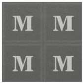 Monogram houtskool-pleinen stof (Close Up)