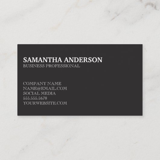 Monogram | Houtstructuur | Bloempatroon Visitekaartje (Achterkant)