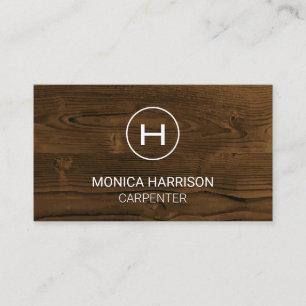 Monogram houtstructuur   Timmerman Visitekaartje