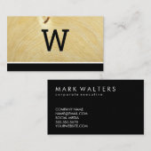 Monogram Houtstructuur Visitekaartje (Voorkant / Achterkant)