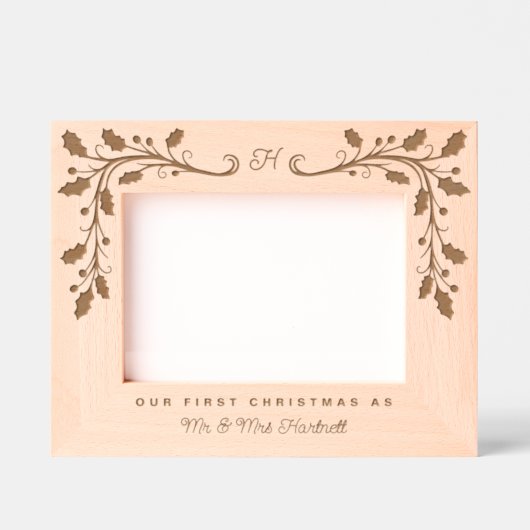 Monogram Hulst Frame Eerste Kerstmis als Meneer & Gegraveerde Lijstjes (Voorkant)