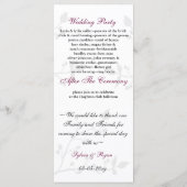 MONOGRAM humming birds Wedding programma Programmakaart (Achterkant)