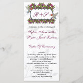 MONOGRAM humming birds Wedding programma Programmakaart (Voorkant)