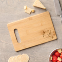 Monogram Hummingbird geëtste houten snijplank